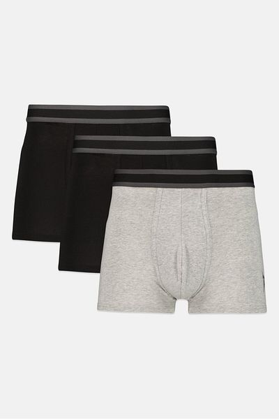 Tapout Men 3 Pack Plain Underwear, Black