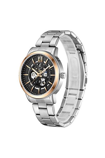 Kenneth Scott Kenneth Scott K24324-KBSN Men Automatic  Display Watch & Stainless Steel Strap Silver