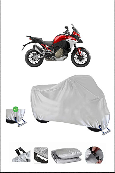 Breen قفل Ducati MULTISTRADAV4 متوافق مع دراجة نارية مقاومة للماء ومتينة - رمادي