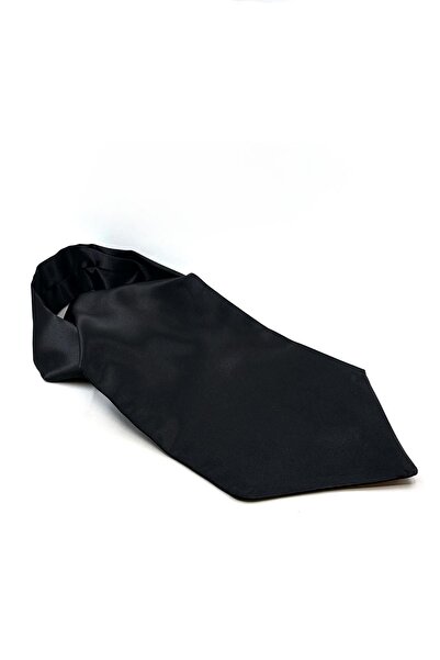 Kravatkolik Μοντέλο K578 Μαύρο απλό φουλάρι Ascot
