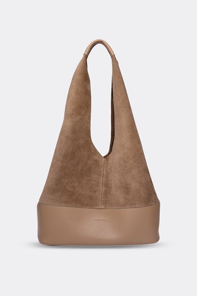 MORCA Τσάντα ώμου Mink Genuine Suede Casual