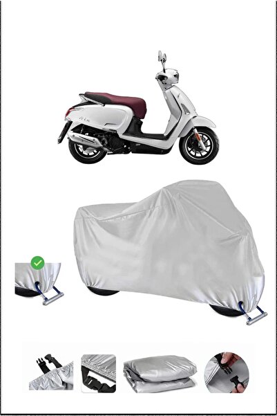 Breen قفل Kymco LIKE50 متوافق مع غطاء دراجة نارية مقاوم للماء ومتين - رمادي