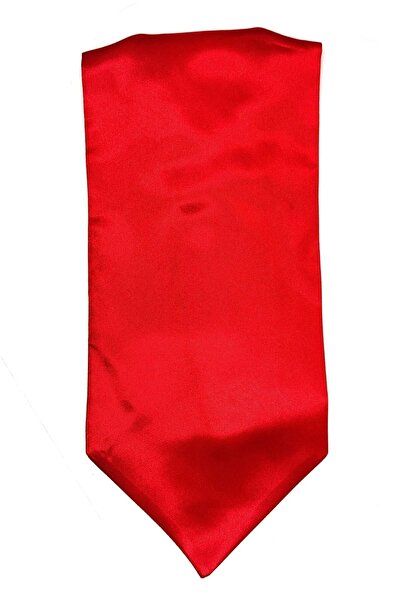 Kravatkolik Red Plain Ascot Scarf K573