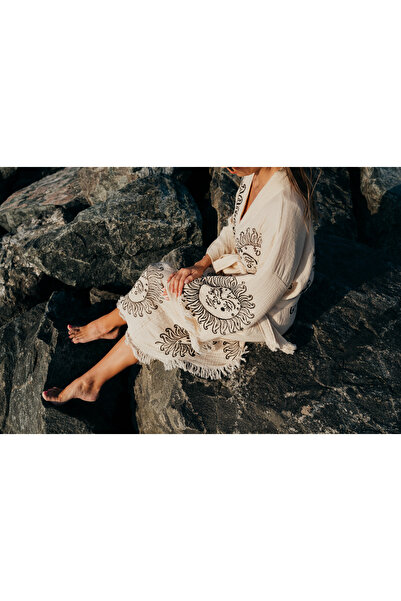 Pamukme COTTON KAFTAN-THE SUN BLACK
