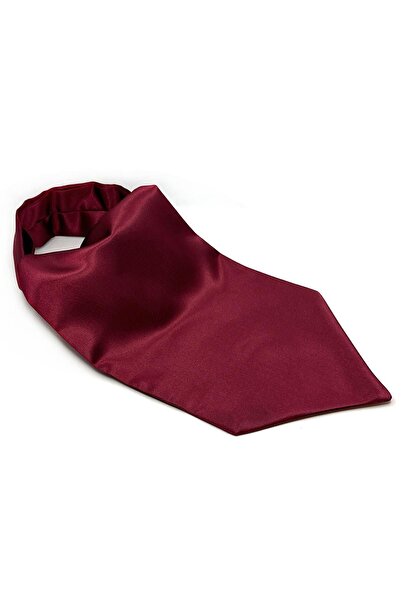 Kravatkolik Claret Red Plain Ascot Scarf K571