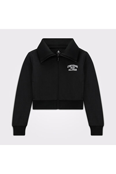 Converse Kadın Fermuarlı Siyah Ceket