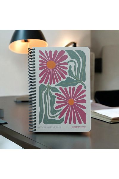 Gıpta Spiral Checked Gardenia Notes 7244