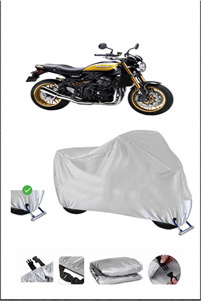 Breen قفل Kawasaki Z900RS متوافق مع غطاء دراجة نارية متين مقاوم للماء - رمادي