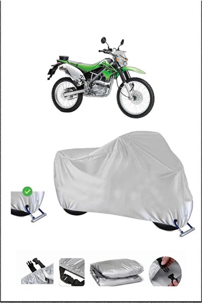 Breen قفل Kawasaki KLX150L متوافق مع غطاء دراجة نارية متين مقاوم للماء - رمادي