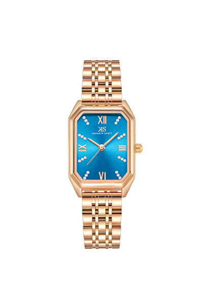Kenneth Scott ساعة نسائية أنالوج بمينا زرقاء - K23519-RBKL