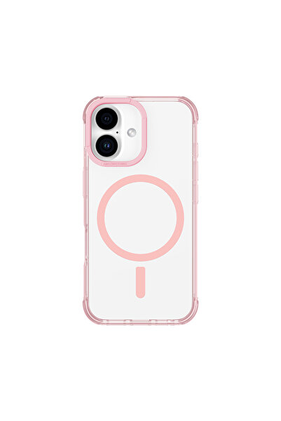 iPhone 16 Plus Uyumlu Kılıf Magsafe Şarj Özellikli Amazingthing Omni Serisi Kapak Pembe