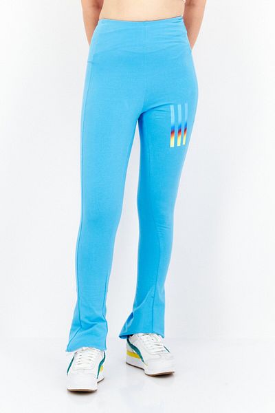 adidas Women Sportswear Fit Flared Training Leggings, Sky Blue