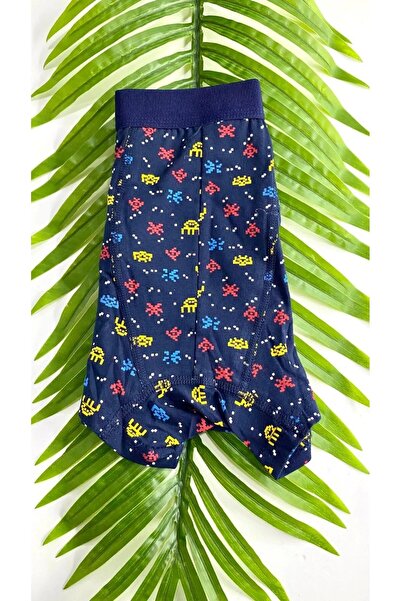 NİVEMESHOME Nivemeshome 4480 - Men's Navy Blue Packman Patterned Lycra Cotton...