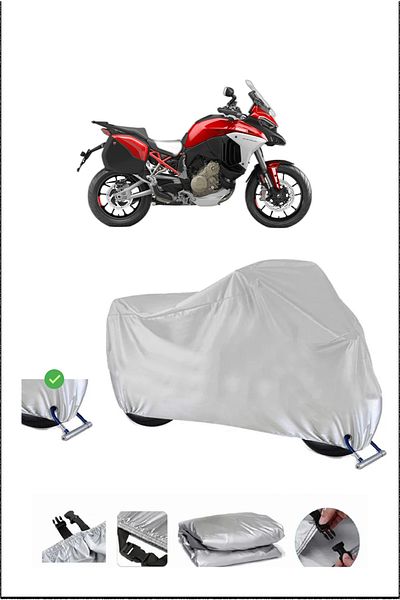 Breen قفل Ducati MULTISTRADAV4S متوافق مع دراجة نارية مقاومة للماء ومتينة - رمادي