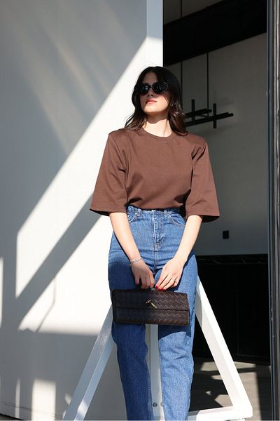 Özge Özgenç Π.Χ. Μπλουζάκι Oversize με επένδυση
