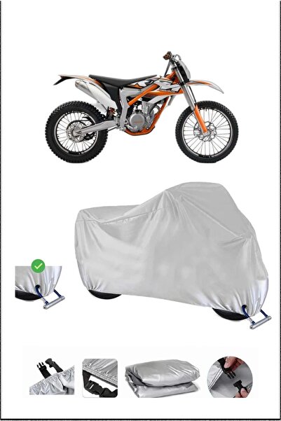 Breen قفل KTM 350FREERIDE متوافق مع غطاء دراجة نارية متين مقاوم للماء - رمادي