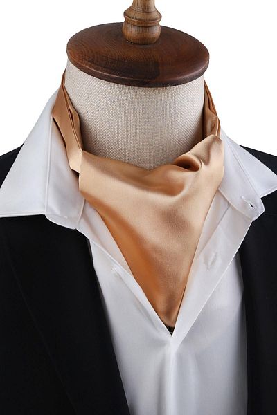 Kravatkolik Beige Plain Ascot Scarf K570
