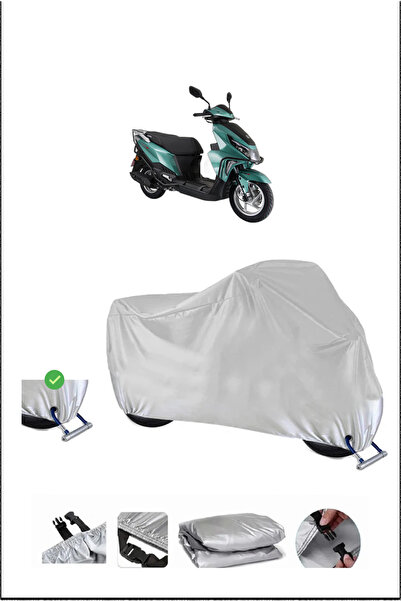 Breen قفل Arora CRV125 متوافق مع غطاء دراجة نارية مقاوم للماء ومتين - رمادي