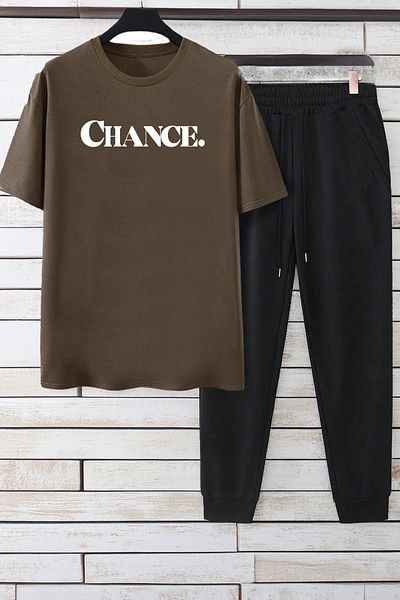 uyguntarz Unisex Chance Printed Tracksuit Set