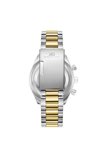 Kenneth Scott Men's Chrono & Multi Function White Dial Watch - K23150-TBTW