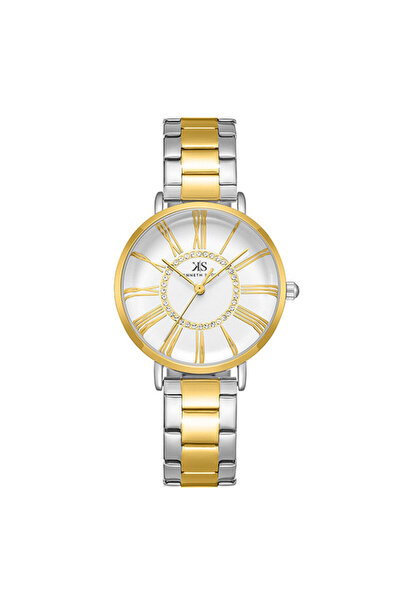 Kenneth Scott ساعة نسائية أنالوج بمينا بيضاء - K23536-TBTW