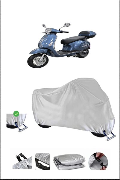 Breen قفل رانا من كينج موتور متوافق مع دراجة نارية متينة مقاومة للماء - رمادي