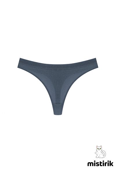 MİSTİRİK Paulo Model Ribbed Thong Slip No Trace εσώρουχα μπλε χρώμα