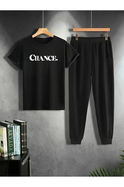 uyguntarz Unisex Chance Printed Tracksuit Set