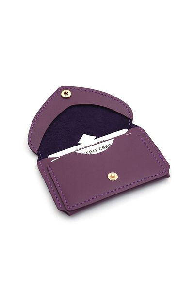 Womancraft Women's Card Holder Heart Wallet Purple Card Compartment Accessory