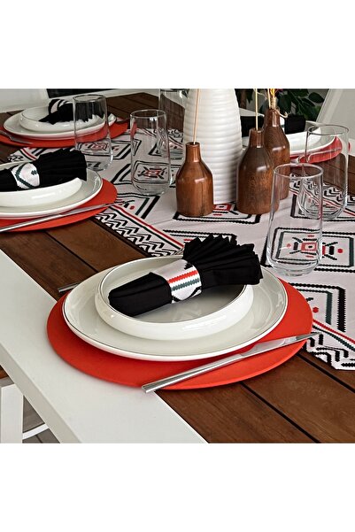 desen izmir New Season Service - Ikat Pattern, 6 Sticks, 6 Napkins and Runner Covers