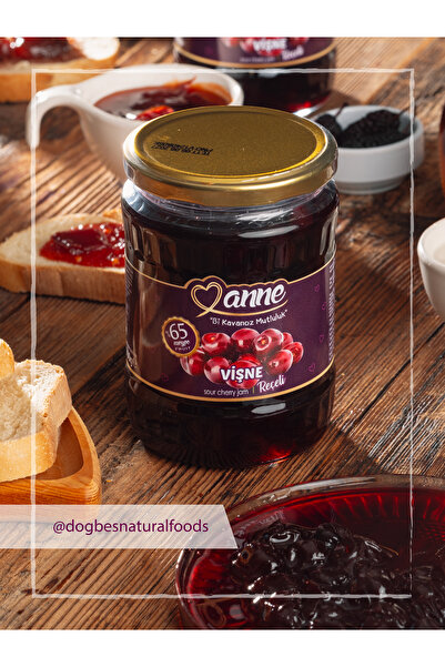 Anne Vişne Reçeli 700g (PANCAR ŞEKERİ ILE ÜRETİLMİŞTİR - GLİKOZ, KORUYUCU IÇE...