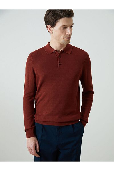 LC Waikiki Polo Neck Long Sleeve Men's Knitwear Sweater