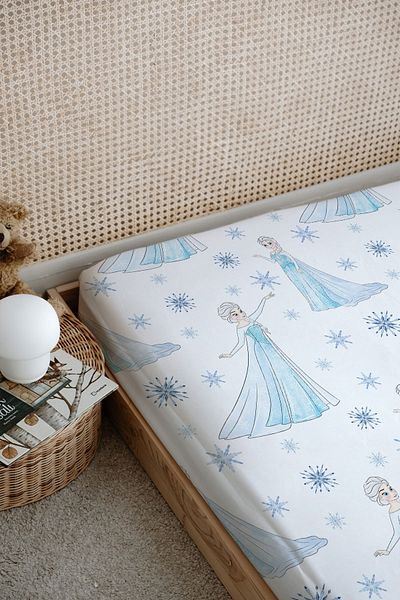 Tuğba Kuğu Elsa Cartoon Series Printed Flat Sheet