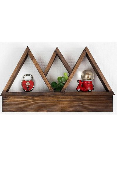 HOMS Wooden wall shelf, wood series, Homs, natural, 42 x 25 x 6 cm, 700135