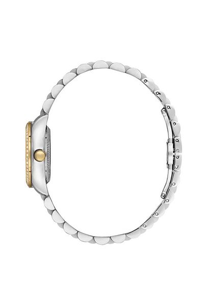 Daniel Klein Dk.3.10020-5 Steel Plated Curved Calendar Roman Numeral Metallic-Gold Color Women's Wristwatch
