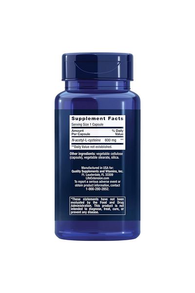 Life Extension N-Acetyl-L-Cysteine, 600 mg, 60 capsules