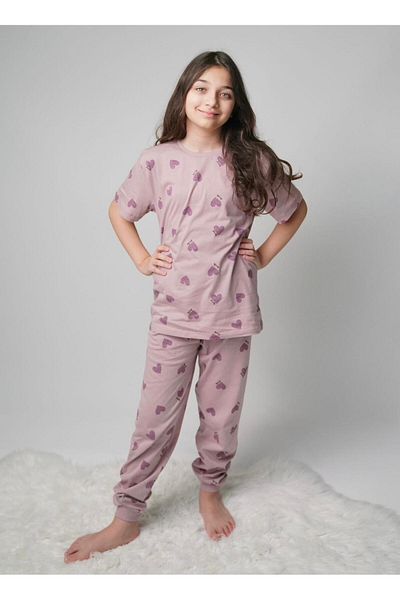My Kids Wear Seturi de pijamale din bumbac pieptănat pentru fete adolescente