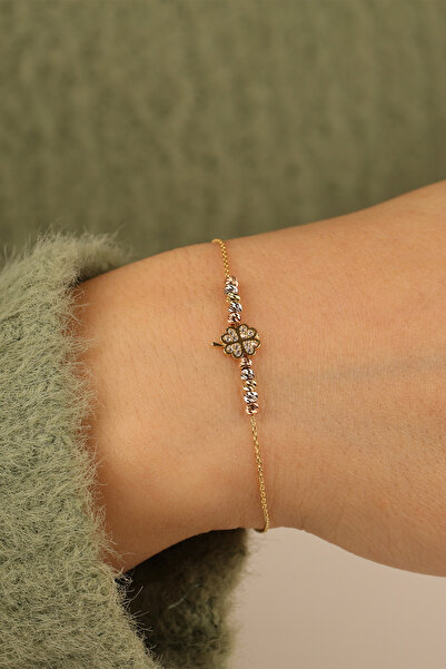 Çgk Çiğdem Gürel Kuyumculuk Yonca Altın Bileklik