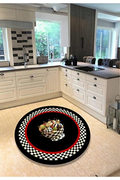 CAPPİO HALI Dijital Baskılı Makinada yıkanabilir Salon Halısı Mutfak Halısı Y...