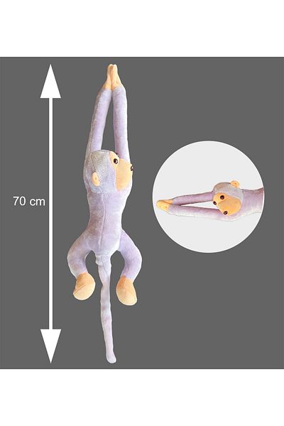 Sole Play and Sleeping Companion Sticking Hands 70 Cm Plush Monkey Toy - Premium Fabric