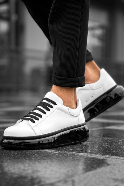 BASOLES Men's Sneaker High Sole Lace-Up Casual Sports Shoes Orthopedic Sole