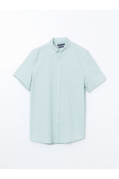 LC Waikiki Ανδρικό πουκάμισο Dobby με κοντό μανίκι LCWAIKIKI Classic Regular Fit