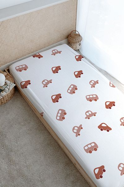 Tuğba Kuğu Vintage Car Printed Flat Sheet - Iconic Series