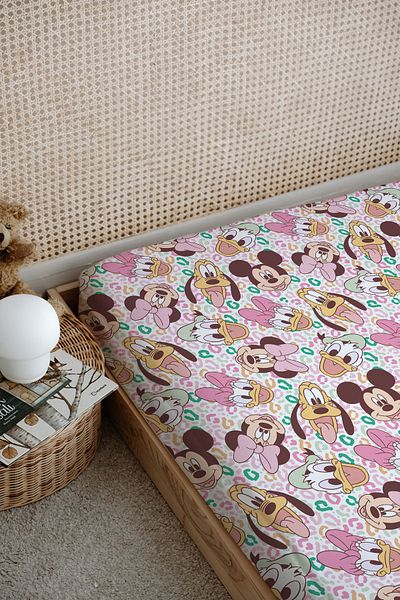 Tuğba Kuğu Printed Flat Sheet - Cartoon Series - Cute Mini Mouse and Friends Pattern