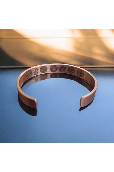 Bakır Center Unisex Ottoman Prayer Copper Bracelet - Adjustable Bracelet, Pure Copper Bracelet
