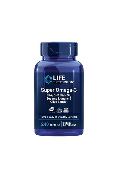 Life Extension Omega3 EPA/DHA Fish Oil, Olive Extract, 240 Softgels
