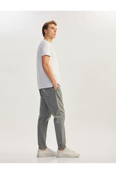 Koton Straight Fit Pocket Detailed Cotton Lace-Up Waist Trousers