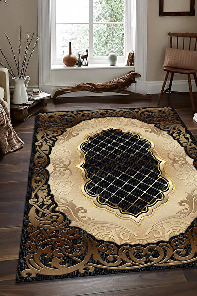 CAPPİO HALI Dijital Baskılı Makinada yıkanabilir Salon Halısı Mutfak Halısı Y...