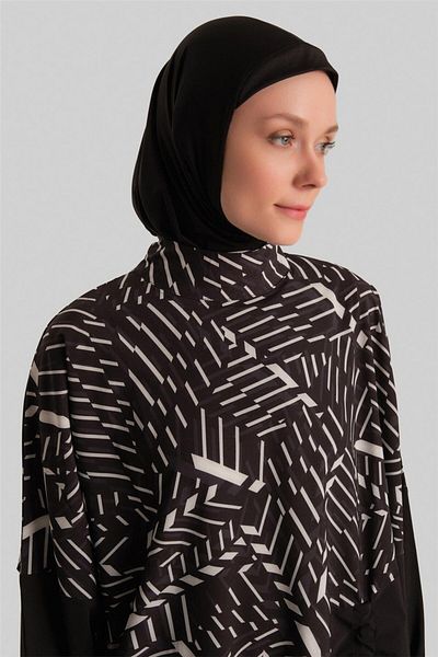 Armine Black Hijab Swimsuit - 24Yd8908 Model