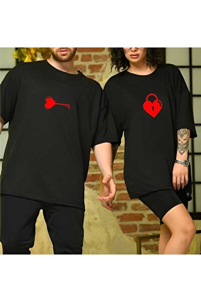 dwnwear Novi sezonski ljubavni kombinovani zaključavanje srce Štampano crno O...